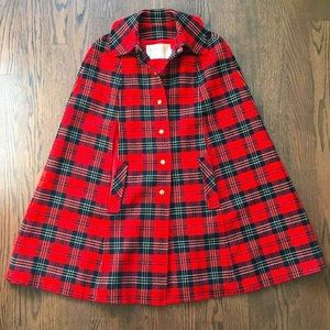 Vintage Pendleton Plaid Cape